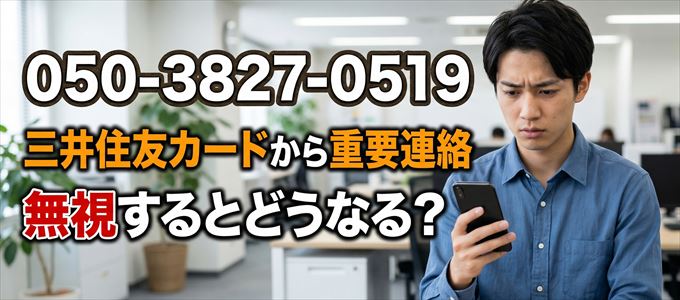 「05038270519」は三井住友カードから重要連絡