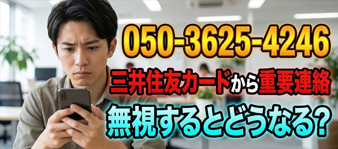「05036254246」は三井住友カードから重要連絡