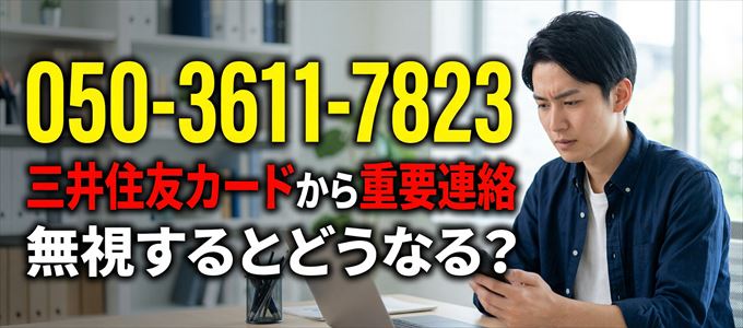 「05036117823」は三井住友カードから重要連絡
