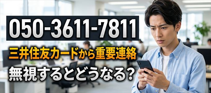 「05036117811」は三井住友カードから重要連絡