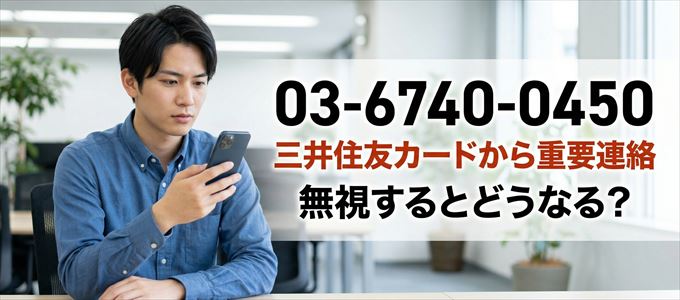 「0367400450」は三井住友カードから重要連絡