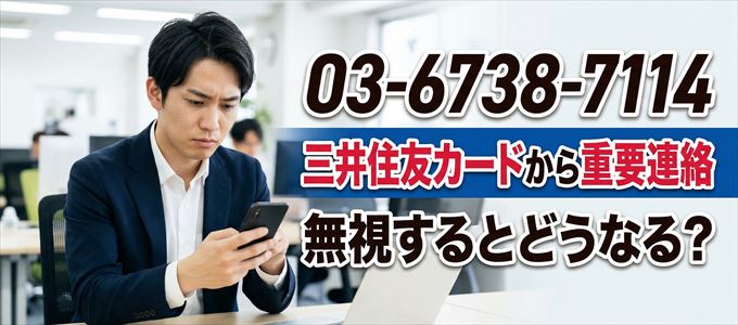 「0367387114」は三井住友カードから重要連絡