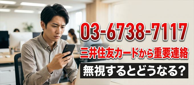 「0367387117」は三井住友カードから重要連絡