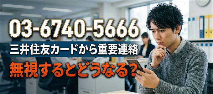 「0367405666」は三井住友カードから重要連絡