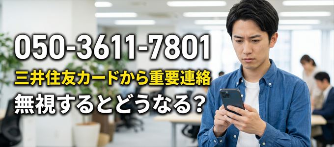 「05036117801」は三井住友カードから重要連絡