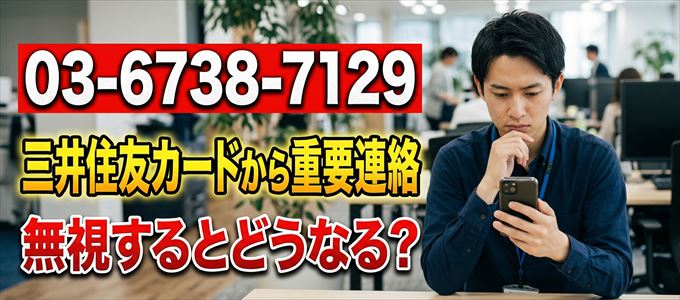 「0367387129」は三井住友カードから重要連絡