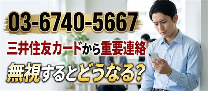 「0367405667」は三井住友カードから重要連絡