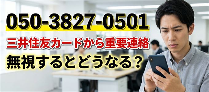 「05038270501」は三井住友カードから重要連絡