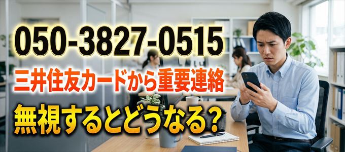 「05038270515」は三井住友カードから重要連絡